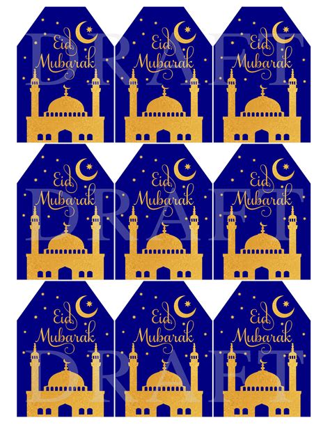 Eid Mubarak Gift Tags Free Printable